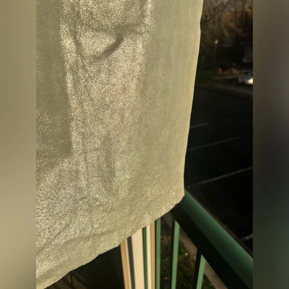 🆕Jane Doe Collection 💯Genuine Leather Light Green Pencil Skirt Midi Split Size M - Picture 11 of 13